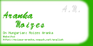 aranka moizes business card